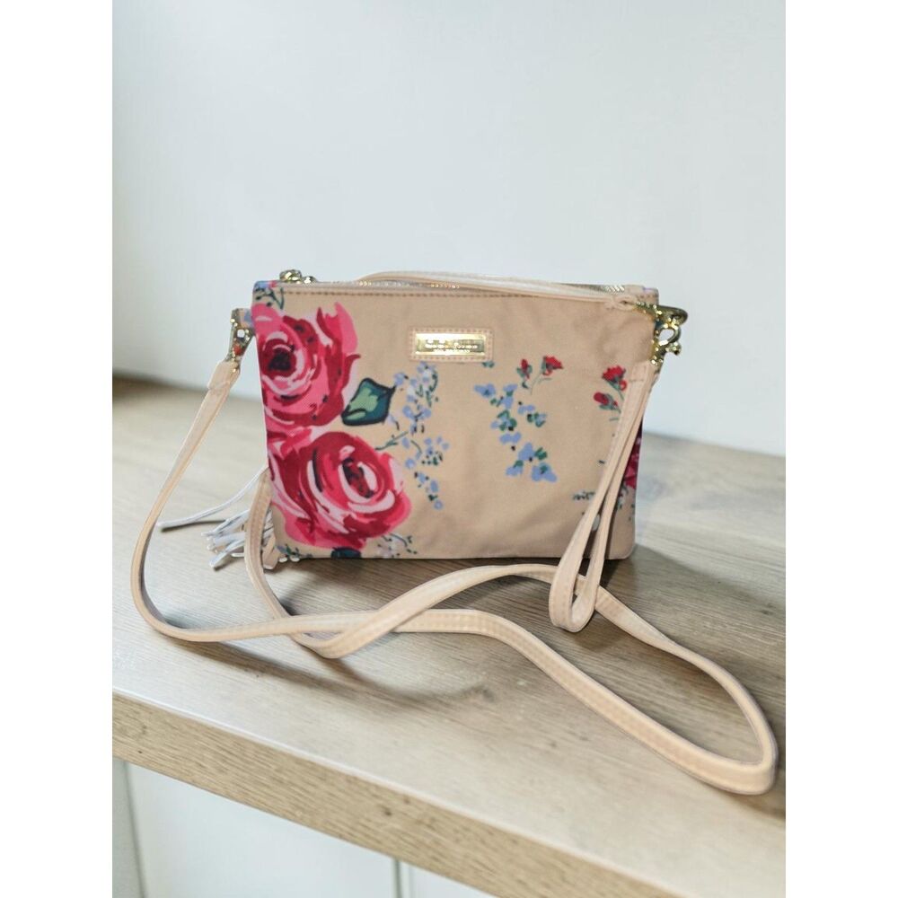 Floral Convertible Crossbody Wristlet Purse Pink Rose Gigi Hill LA
